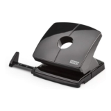 Novus B-220 Paper Hole Punch, 20 Sheets, Stop Rail, Black