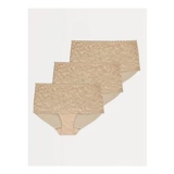 Nude Lace Bandeau Midi Knickers 3 Pack (Sizes 20 & 22)