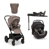 Nuna Mixx Next Pram/Stroller Bundle with Arra Flex Car Seat and Base Curve Adapter