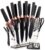 Nuovva 17-Piece Professional Kitchen Knife Set with Block – All Colours Sold By Malmo / FBA (Prime Exclusive)
