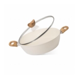 Nuovva Non-Stick Stock Pot with Glass Lid, 4.1 Qt, Induction