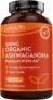 Nutravita Certified Organic Ashwagandha KSM 66 Root Extract – 60 Organic Ashwagandha High Strength Vegan Capsules – 500mg Ashwagandha KSM 66 Powder per Capsule – Herbal Supplements – Made in the UK