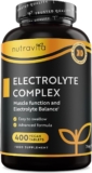 Nutravita Electrolyte Replacement Complex – High Strength Tablets with Added Magnesium, Potassium & Calcium – Muscle Function & Electrolyte Balance – 400 Vegan Tablets – No Synthetic Binders