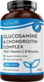 Nutravita Glucosamine and Chondroitin High Strength – 180 Capsules – 6-in-1 Complex with Vitamin C, Turmeric, Ginger & Rosehip – Glucosamine Sulphate Chondroitin Sulphate Supplements – Made in The UK