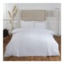 OHS 100% Cotton Plain Duvet Set – White