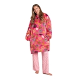 OHS Blanket Hoodie, Sherpa Fleece Oversized Hoodie, Wearable Blanket, Pink Pumpkins – Sold and Shipped by OnlineHomeShop