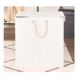 OHS Boucl Foldable Laundry Basket – White