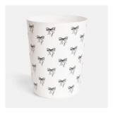 OHS Bow Print Essentials Waste Bin – Monochrome 19 x 19 x 23cm