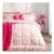 OHS Bow Print Frill Edge Coverless 7.5 Tog Duvet Set – Single Pink