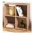 OHS Dallas 4 Cube Panel Storage Unit – Natural Wood