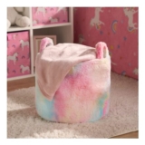 OHS Faux Fur Storage Basket – Tie Dye