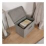 OHS Foldable Fabric Storage Box with Lid – Grey