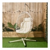 OHS Foldable Hanging Egg Chair – Cream