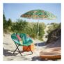 OHS Foldable Palm Print Moon Camping Chair – Green
