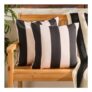 OHS Indoor/Outdoor Stripe Print Cushion Covers – Monochrome