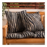 OHS Indoor/Outdoor Zebra Print Cushion Covers, Monochrome – 45 X 45cm