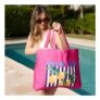 OHS Limoncello Spritz Slogan Beach Bag & Pouch – Pink