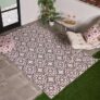 OHS Outdoor Rugs for Garden Tile Print, Weather Waterproof Reversible Garden Rug Foldable Outdoor Carpet Non Slip