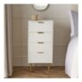 OHS Ribbed 4-Drawer Unit – White