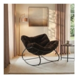 OHS Ribbed Faux Fur Rocking Chair – Chocolate