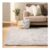 OHS Soft Fluffy Floor Rug Silver