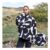 OHS Teddy Geometric Print Half Zip Fleece – Monochrome