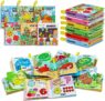 OKOOKO 6 Pack Soft Baby Book, Bath Toy, Soft Cloth Book, Crinkle Toy