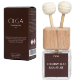 OLGA Car Air Freshener 8ml Cedarwood Signature Clip-on Diffuser with Wooden Reeds Sold by Olga Fragrances / FBA (S&S £3.59)