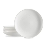 ONEMORE 10-Inch Ceramic Dinner Plates, Set of 6, Scratch-Resistant