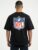 OOSC Mens NFL Oversize Shield T-Shirt – Black T-Shirt (Pack of 1)