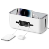 ORICO Cable Management Box, Cord Hider Box to Conceal Power Strips on Desk or Floor. White/Blue – Sold by Orico Official / FBA