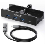 ORICO USB 3.0 Hub, 4-Port 5Gbps, 3x USB-A & USB-C, Aluminum Clip, 5V Power, 3.3ft Cable – Sold by ORICO Official Store / FBA