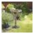 OUTSUNNY Bird Bath for Garden, Birdbath with Lotus Leaf Basin, Bronze Tone