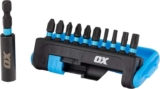 OX Pro 11pc Impact Bit Set, Magnetic Bit Holder, Impact Screwdriver Driver Bits Set Compatible with Others