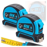 OX Pro Dual Auto Lock Tape Measure Twinpack – 5m, Magnetic End Hook