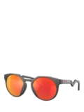 Oakley O09464 Unisex Round Sunglasses, Matte Carbon/Mirror Orange – Free delivery/collection
