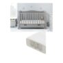 Obaby Stamford Sleigh Luxe Cot Bed and Pocket Sprung Mattress – Warm Grey