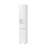 Ochama Tall White Bathroom Cabinet, Slim Storage