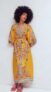 Octavia Linen Blend Dress Yellow Blossom Elegance