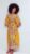 Octavia Linen Blend Dress Yellow Blossom Elegance