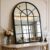 October Elf 50x70cm Bathroom Arched Wall Mirror Ink Black Bathroom Vanity Mirror/Wall Mounted/Leaning Floor/Aluminium Frame/Waterproof & Dustproof/Bedroom, Hallway & Mantel