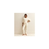 Off White Fluffy Tapered Lounge Trousers