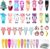 Oiomniv Hair Clips for Girls, 40Pcs No Slip Metal Snap, Barrettes for Kids Teens Women, Cute Candy Color Cartoon Design Hair Pins (Animals Fruits Stars) (Multicolor)