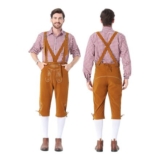 Oktoberfest Mens Costume: Plaid Trachten Shirt and Waistcoat