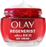 Olay Regenerist Day Face Cream. Ultra Rich Anti-Wrinkle Firming Skincare Moisturiser with Anti-Ageing Niacinamide, Peptides and Shea Butter. Renews, Firms and Hydrates. Non-Greasy. 50ml