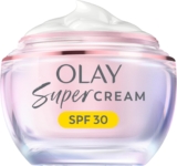 Olay Super Cream Refillable Face Moisturiser with SPF 30 UV Protection, Olay Super Serum, 5 Skin Benefits in 1 Moisturiser, Ultra Lightweight Hydration, Protects Against Sun Damage, Instant Glow, 50ml