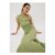 Olive Textured Jersey Co Ord Skirt