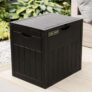 Olsen & Smith 126L Lockable Outdoor Garden Plastic Storage Box – with Voucher – Sold & Shipped by Packed Direct
