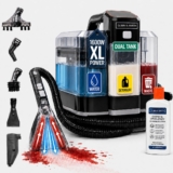Olsen & Smith Dual-Tank Carpet & Spot Cleaner Cold, Warm & Steam Stain Removal, 1600W Handheld Upholstery Cleaner Machine Carpets, Rugs, Sofas, Car Seats, Stairs & Pet Stains