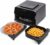 Olsen & Smith Pizza Air Fryer 2400W with 12in Pizza Stone Stone-Baked Crispy Base Pizza Oven & 6L Multi-Function Air Fryer, Presets for Fries, Steak, Fish & Baking, Removable Crisping Plate, Black